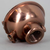 Copper Plated Finish 1/8ips. Female Cap with Grounding Terminal For Use with Cast Turned Sockets.