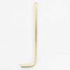 8in Long - 1/8ips Male Threaded 90 Degree Bent Arm - Unfinished Brass.