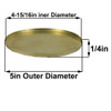 5in Diameter Blank (No Center Hole) Stamped Brass Straight Edge Checkring