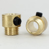 1/4ips. Male Threaded Strain Relief with Nylon Set Screw - Unfinished Brass