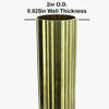 2in. Reeded Hard Unfinished Brass Tubing
