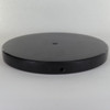 10in Diameter Round Black Marble Lamp Base with 1/4ips Slip Through Center Hole and Wire Way for Wire Exit