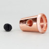 Polished Copper Finish 1/8ips Female Threaded Cone Cord Grip with M6 Threaded Nylon Set Screw