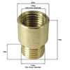 1/4ips Male X 1/4ips Female Straight Nozzle Brass