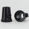 Black Powder Coated 1/8ips Female Threaded Cone Cord Grip with M6 Threaded Nylon Set Screw