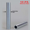 5in Long X 1/2ips / NPS Zinc Plated Steel Fully Threaded Nipple