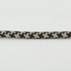 18/1 Single Conductor Black/Beige Hounds Tooth Pattern Nylon Over Braid AWM 105 Degree Black Wire