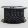16/1 Black With White Tic Tracer Cloth Covered  AWM Stranded Wire with Decorative Braid