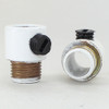 1/8ips. Male Threaded Strain Relief with Nylon Set Screw - White Powder Coated Brass