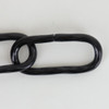9 Gauge (1/8in.) Thick Steel Spiral Oval Lamp Chain - Black Finish