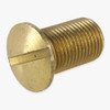 1/8ips Threaded X 5/8in Long Slotted Head Brass Screw. Screw Head Measures 9/16in DIameter.