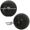 1/4-27 UNF Female Threaded - 5/8in Diameter Brass Ball - Black Finish. Tapped Blind Hole. Fits a Harp!