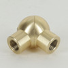 1/8ips Angle Ball Brass Swivel with Locking Screw - Unfinished Brass