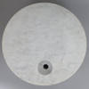 9-1/2in Diameter Marble Base with offset 3/8ips Slip Through Hole - White