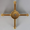 4 Light Lantern Style Cluster with 1/8ips threaded Arms. Unfinished Brass. 150mm Diameter X 32mm Height