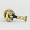 E-26 Rotary Knob Dimmable Lamp Socket with Screw Terminal wire connections - Polished Brass Finish