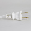 6ft. White 18/2 SPT-1 Cord Set with Molded Polarized Plug and Rotary Switch