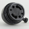 GU24 Threaded Skirt On-Off Turn Knob Lamp Socket with Shade Ring. 1/8ips Threaded Cap.