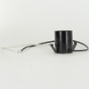 Black E-26 Base Phenolic Smooth Shell Snap in Socket with 12in 18/1 Wire Leads. Lamp Socket Rated Maximum 660W - 250V.