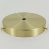 5in Screw Less Face Mount Brass Round Canopy - Brushed Brass Finish.