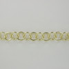 1-1/4in Diameter Round Link Steel Chain - Brass Plated Finish