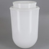 6in White Acrylic Prismatic Dome Cylinder with 3-1/4in Necked Fitter