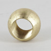 1in. Diameter - 3/8ips Threaded Tapped Through Brass Ball - Unfinished Brass