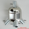 3 X 1/8ips. Side Holes - 45-Degree - 1/4ips Bottom - Large Cluster Body - Nickel Plated