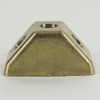 3 - 1/8ips Slip Through Holes Squared Body with 8/32 Threaded Mounting Holes - Unfinished Brass