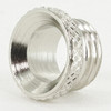 1/4ips Polished Nickel Finish Male Threaded Brass Cord Inlet Knurled Bushing. Fits 9/16in. Hole.