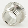 1/4ips Polished Nickel Finish Male Threaded Brass Cord Inlet Knurled Bushing. Fits 9/16in. Hole.