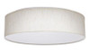 15in Diameter Beige Fabric Shade Drum LED Flush Mounted Fixture with Acrylic Diffuser. Light Fixture features a 20W Integrated Dimmable LED with selectable Warm to Cool 3000K / 4000K / 5000K color temperatures.