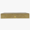 128mm(5.in) Long Cast Brass Screwless Face Mount Rectangle Backplate - Unfinished Brass