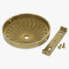 100mm Diameter Cast Brass Screwless Face  Mount Petal Canopy/Backplate