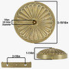 100mm Diameter Cast Brass Screwless Face  Mount Petal Canopy/Backplate