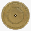 120mm(4.72in) Diameter Cast Brass Screwless Face  Mount Flat Bead Canopy/Backplate - Unfinished Brass