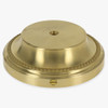 120mm (4.72in) Diameter Cast Brass Screwless Face Mount Cove Beaded Canopy/Backplate - Unfinished Brass