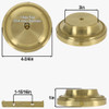 120mm (4.72in) Diameter Cast Brass Screwless Face Mount Cove Beaded Canopy/Backplate - Unfinished Brass