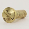 8/32 Female Thread - 5/8in. Long - Slotted Head Brass Screw - Unfinished Brass. The Screw Head measures 3/8in Diameter.