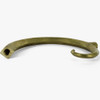 6-3/4in Cast Brass Hook Arm - Unfinished Brass