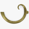 6-3/4in Cast Brass Hook Arm - Unfinished Brass