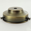 3-1/4in. Fitter Flat Top Steel Holder - Antique Brass Finish