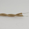 8ft Long Tan Twisted 18/2 SPT-2 Type UL Listed Powercord with Brown Phenolic Plug.