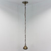 4 in. Antique Brass Shade Pendant Fitter Fixture with 3 Feet  Chain and Canopy