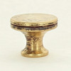 8/32 UNC Threaded  3/4in Diameter X 19/32in Height Flat Knob Finial - Unfinished Brass