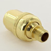 1/8ips Threaded Knurled Bullet Swivel - Polished Brass