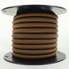 3/4in Diameter Brown Cloth Braided Tube - Sold by the Foot