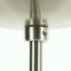 5-1/4in. Neckless Glass Fixture with 6in Stem - Brushed/ Satin Nickel Finish. E-26 Edison 120 Volt. Fully Assembled.