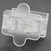 Clear Transparent Silver - SPT-1 Polarized Female Gilbert Plug Style Slide Together End Outlet