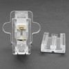 Clear Transparent Silver - SPT-2 Polarized Female Gilbert Plug Style Slide Together End Outlet